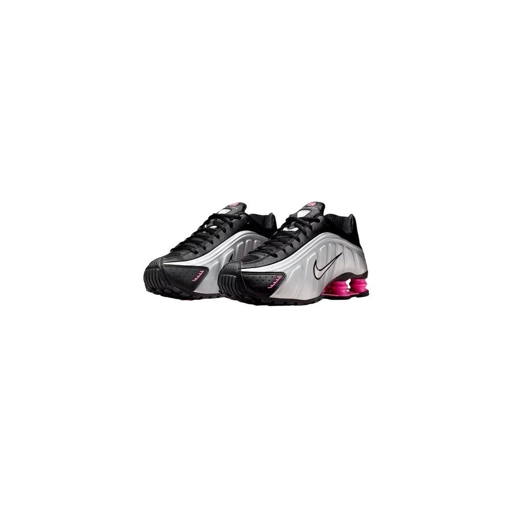 Nike Shox R4 Womens Black Metallic Silver Hyper Pink AR3565-012 Size 6 NEW
